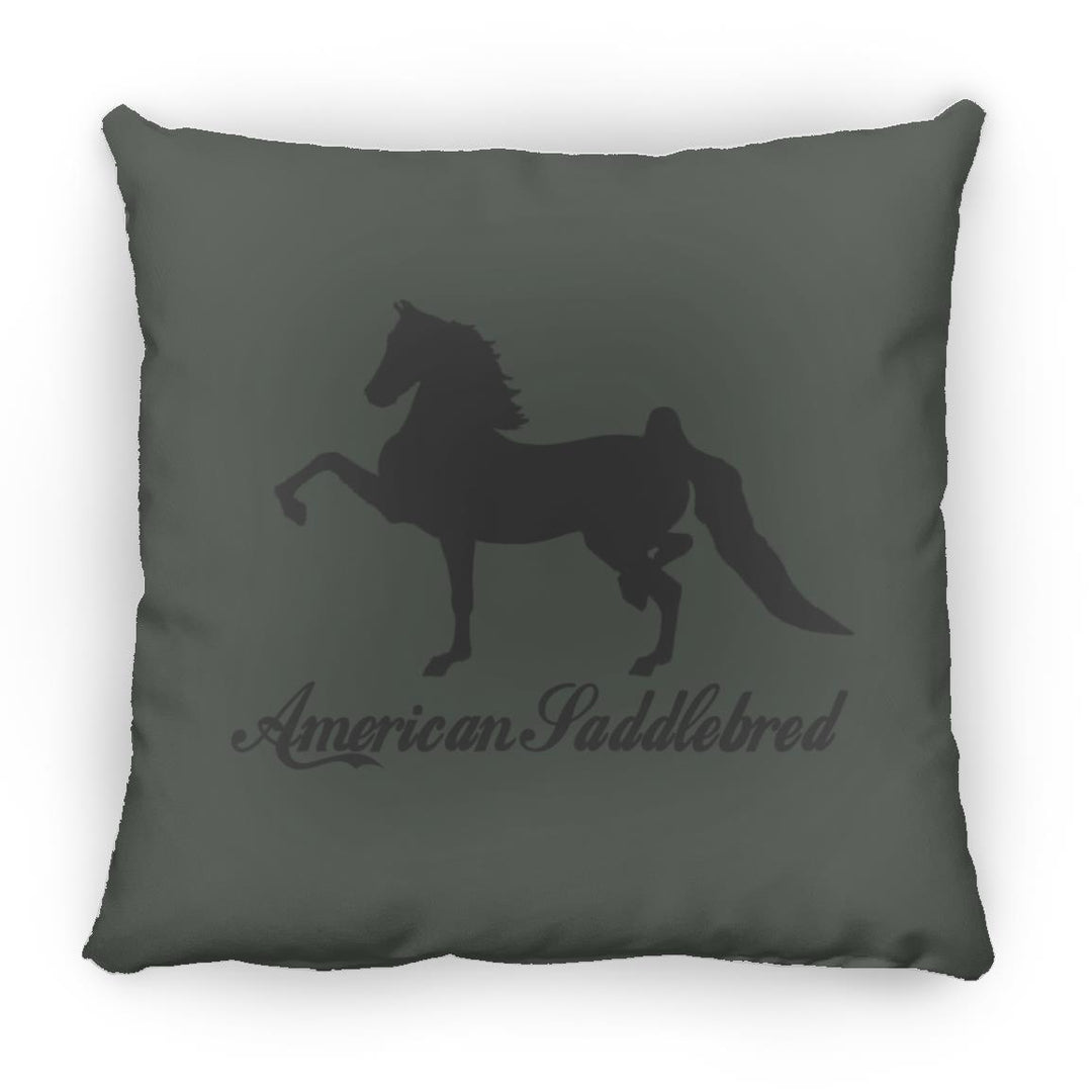 American Saddlebred 2 (black) ZP14 Small Square Pillow