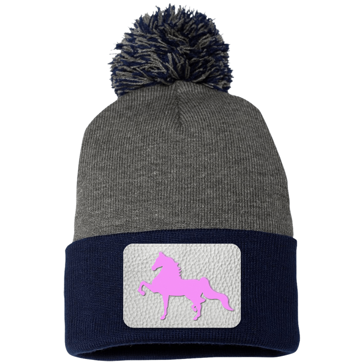 AMERICAN SADDLEBRED PINK SP15 Pom Pom Knit Cap - Patch