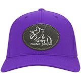 HUNTER JUMPER BLACK LEATHER CP80 Twill Cap - Patch