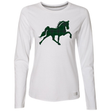 TENNESSEE WALKING HORSE DESIGN 3 JMD (GREEN PLAID) 64LTTX Ladies’ Essential Dri-Power Long Sleeve Tee