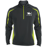 MISSOURI FOX TROTTER (white) 4HORSE ST851 Men's Sport Wicking Colorblock 1/2 Zip