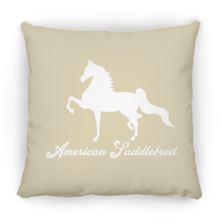 AMERICAN SADDLEBRED (DESIGN 1) WHITE 4HORSE PILLOWS THREE SIZES