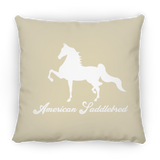 AMERICAN SADDLEBRED (DESIGN 1) WHITE 4HORSE PILLOWS THREE SIZES