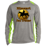 MISSOURI FOX TROTTER 1 ST361LS Long Sleeve Heather Colorblock Performance Tee
