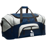 RACK ON RACKING (WHITE ART) BG99 Colorblock Sport Duffel