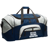 RESTLESS IRRITABLE DISCONTENTED WHT (RECOVERY) BG99 Colorblock Sport Duffel