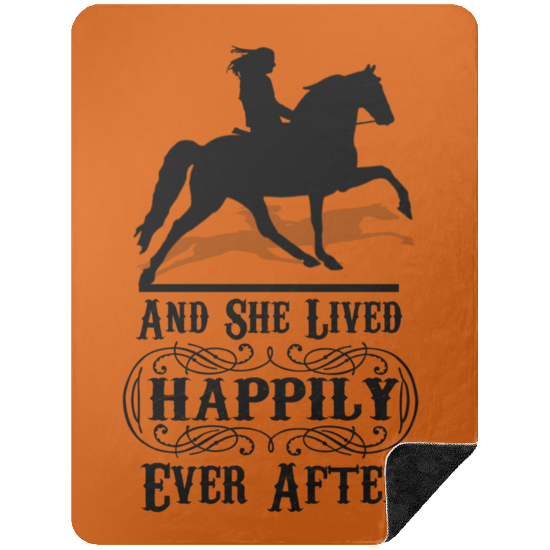 SHE LIVED HAPPILY EVER AFTER BLANKET TWH PLEASURE BSHL Premium Black Sherpa Blanket 60x80