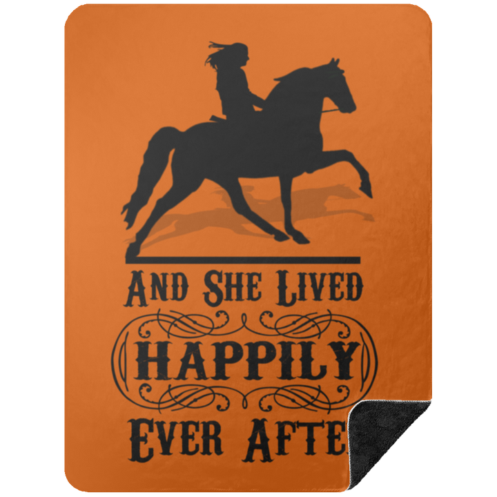 SHE LIVED HAPPILY EVER AFTER BLANKET TWH PLEASURE BSHL Premium Black Sherpa Blanket 60x80