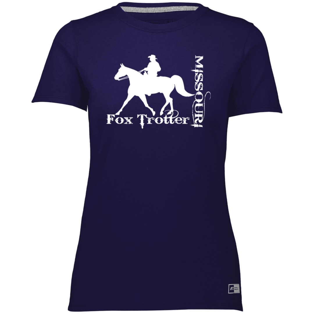 MISSOURI FOX TROTTER (white) 4HORSE 64STTX Ladies’ Essential Dri-Power Tee