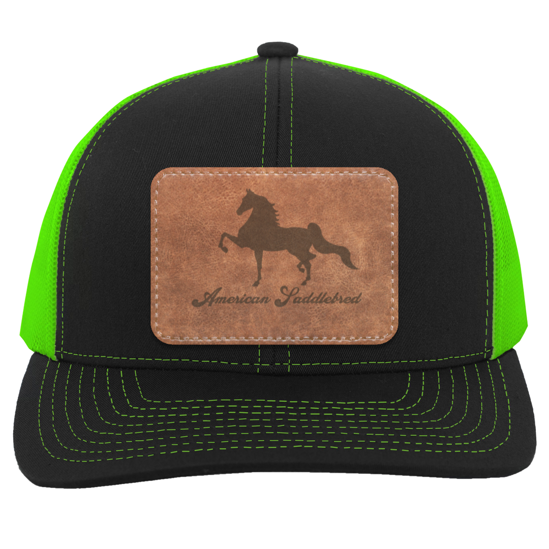 AMERICAN SADDLEBRED ON LEATHER 104C Trucker Snap Back - Patch