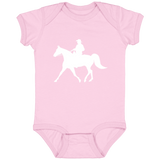 Missouri Fox Trotter WITH MALE RIDER WHITE 4424 Infant Fine Jersey Bodysuit