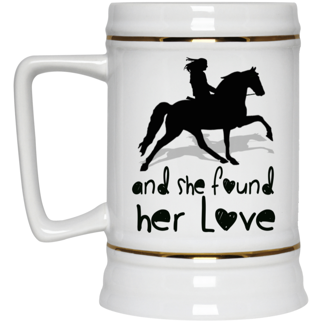 SHE FOUND HER LOVE (TWH pleasure)Bblack art 22217 Beer Stein 22oz.