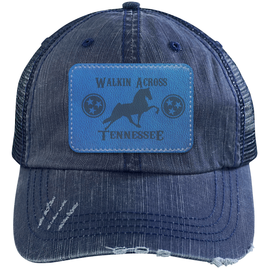 WALKIN ACROSS TENNESSEE TWH 6990 Distressed Unstructured Trucker Cap - Patch