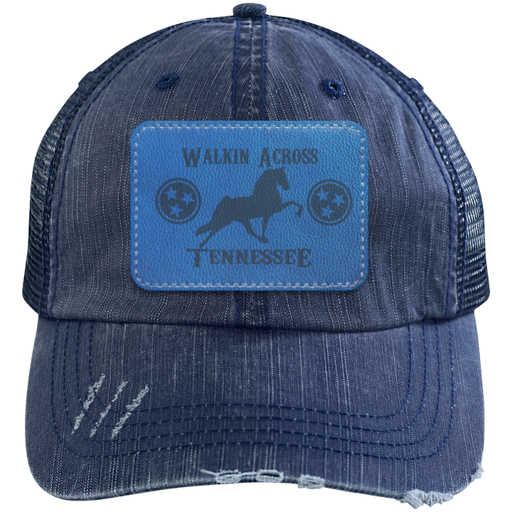 WALKIN ACROSS TENNESSEE TWH 6990 Distressed Unstructured Trucker Cap - Patch