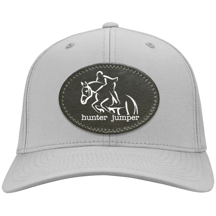 HUNTER JUMPER BLACK LEATHER CP80 Twill Cap - Patch