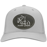HUNTER JUMPER BLACK LEATHER CP80 Twill Cap - Patch