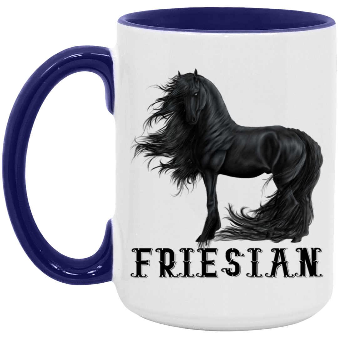 FRIESIAN STYLE 1 4HORSE AM15OZ 15oz. Accent Mug