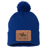 MISSOURI FOX TROTTER ON LEATHER SP15 Pom Pom Knit Cap - Patch