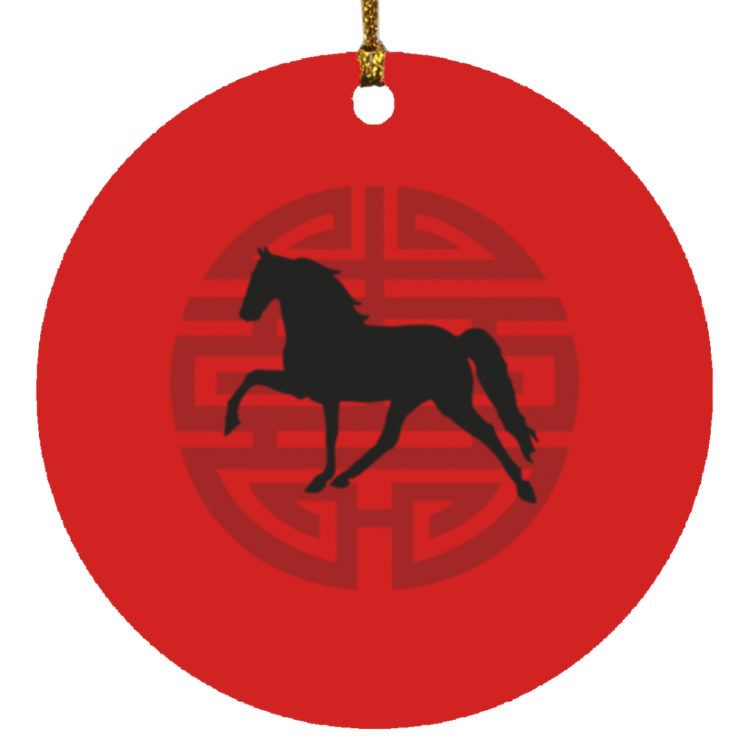 Tennessee Walking Horse Pleasure on Japanese Art SUBORNC Circle Ornament