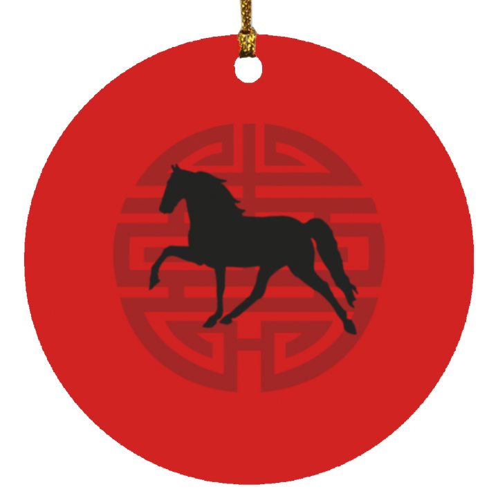 Tennessee Walking Horse Pleasure on Japanese Art SUBORNC Circle Ornament