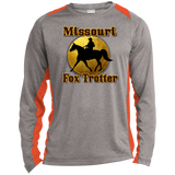 MISSOURI FOX TROTTER 1 ST361LS Long Sleeve Heather Colorblock Performance Tee