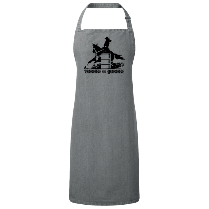 TURNIN AND BURNIN BARREL RACING 4HORSE RP150 Sustainable Unisex Bib Apron