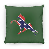 Rebel on the Rail Tennessee Walking Horse Performance ZP18 Large Square Pillow