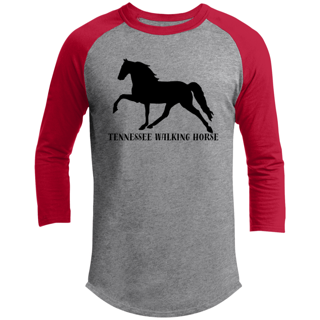 Tennessee Walker (black) 4HORSE T200 3/4 Raglan Sleeve Shirt