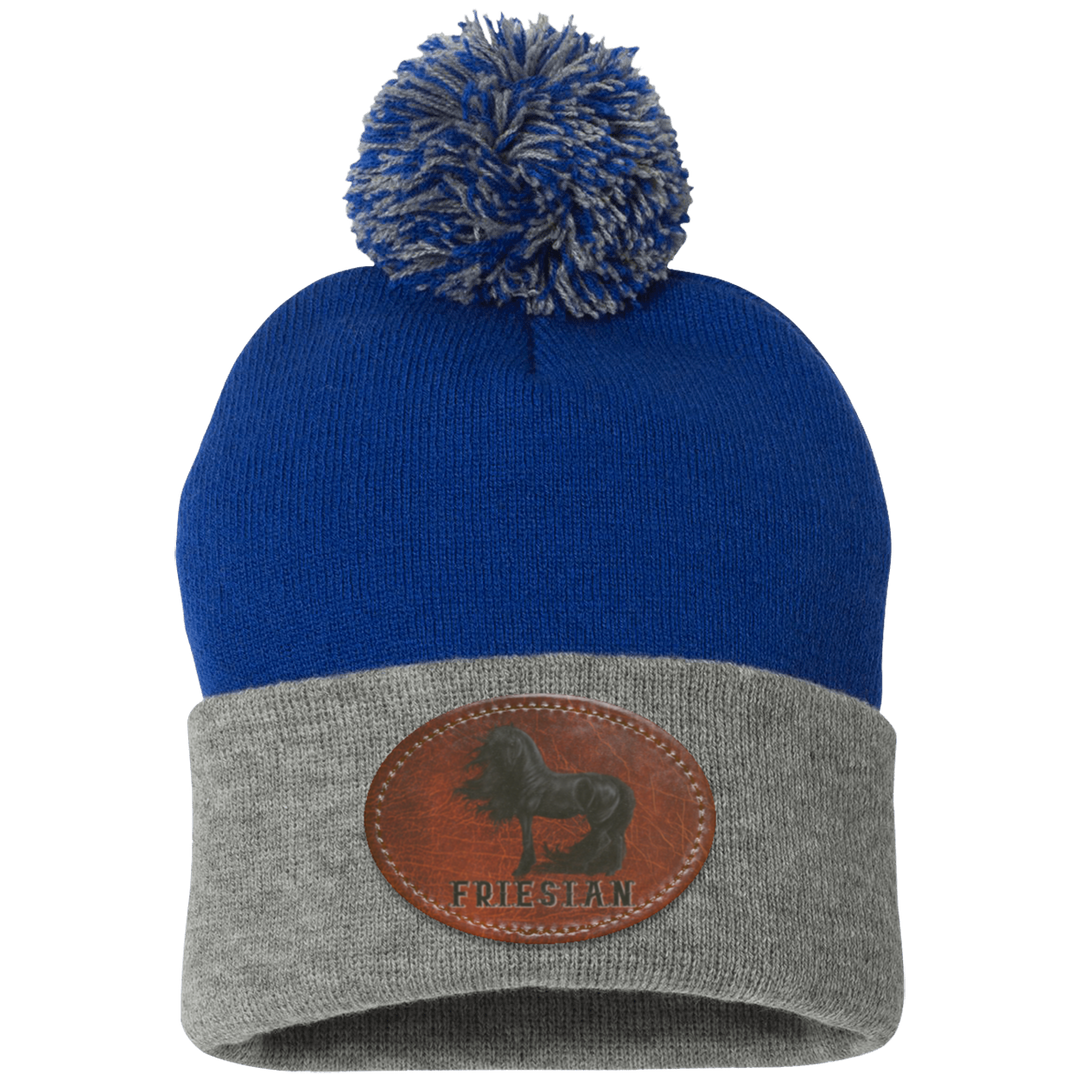 FRIESIAN ON LEATHER SP15 Pom Pom Knit Cap - Patch
