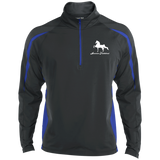 AMERICAN SADDLEBRED (DESIGN 1) WHITE 4HORSE ST851 Men/Women's Sport Wicking Colorblock 1/2 Zip