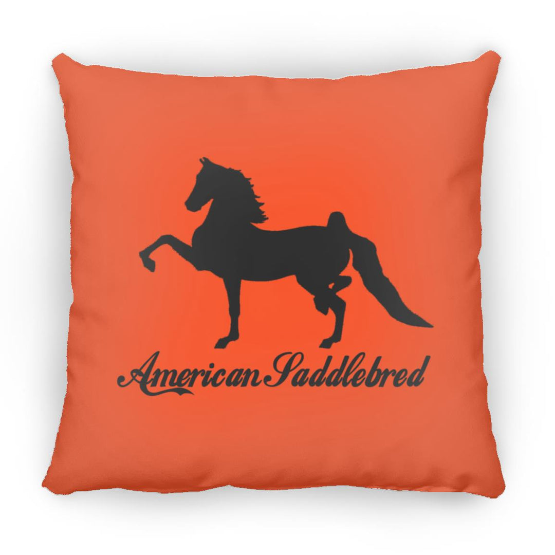 American Saddlebred 2 (black) ZP18 Large Square Pillow