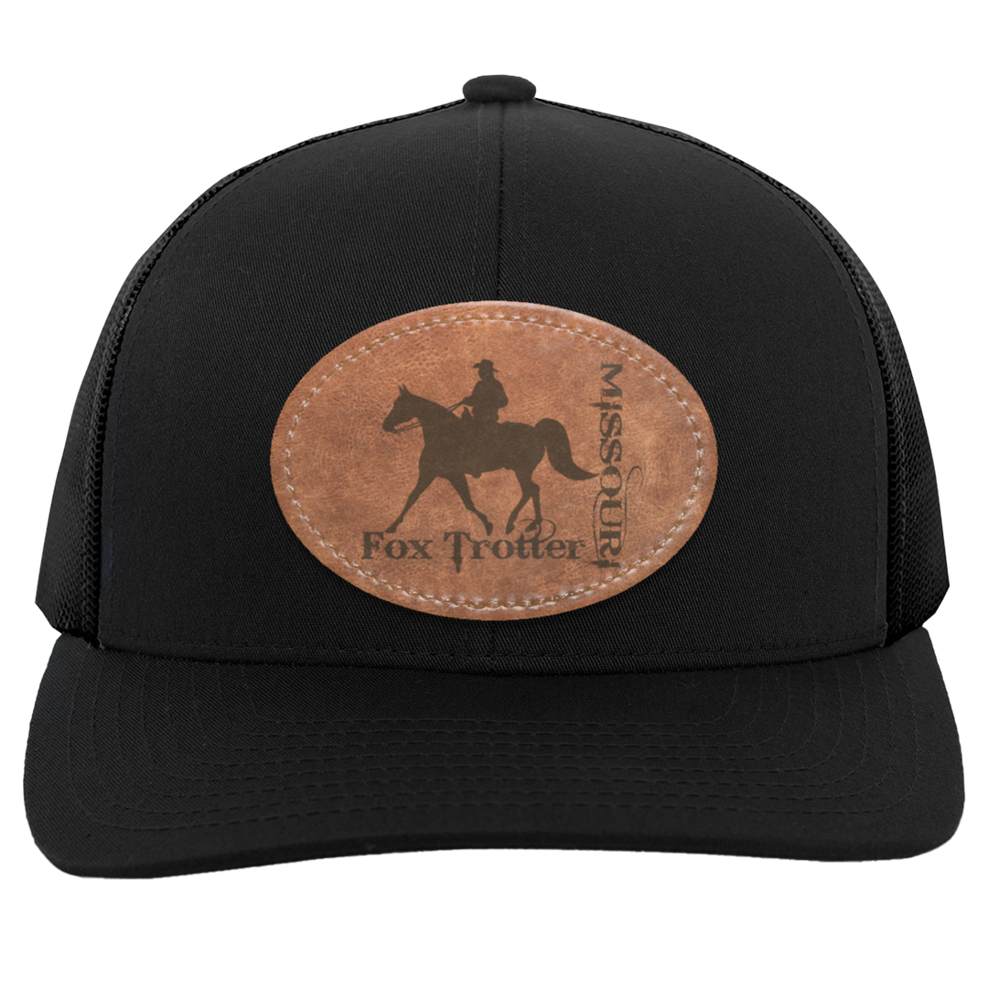 MISSOURI FOX TROTTER ON LEATHER 104C Trucker Snap Back - Patch