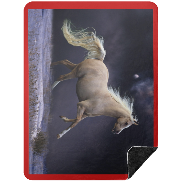 PALOMINO HORSE 1 BSHL Premium Black Sherpa Blanket 60x80