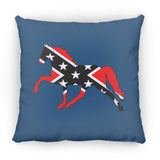Rebel on the Rail Tennessee Walking Horse Pleasure ZP14 Small Square Pillow