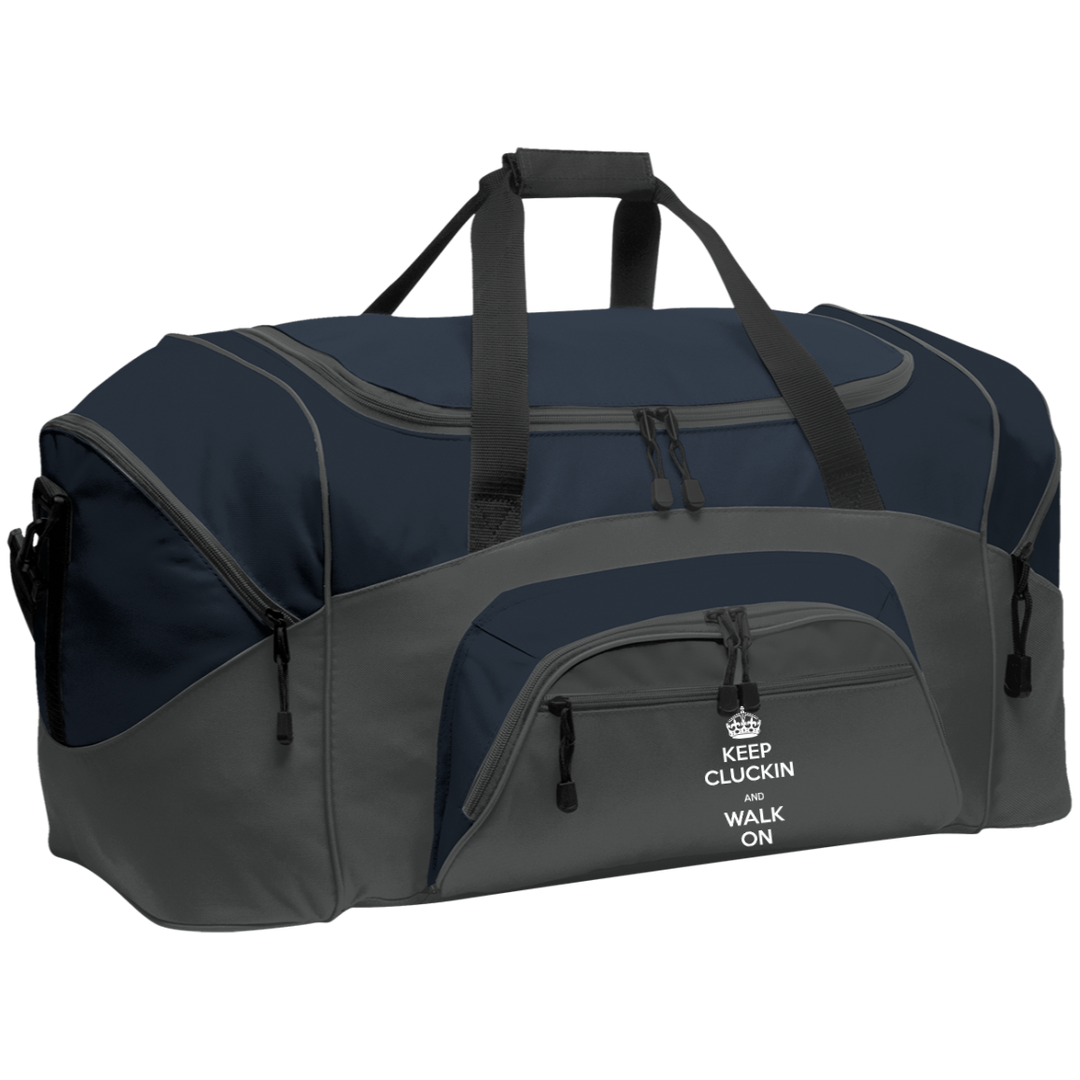 Keep Kluckin and Walk On BG99 Colorblock Sport Duffel