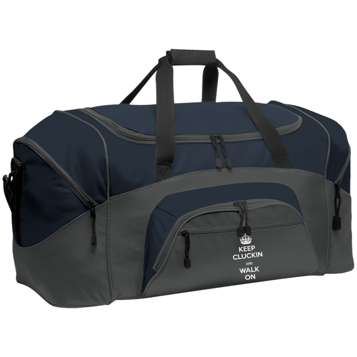 Keep Kluckin and Walk On BG99 Colorblock Sport Duffel