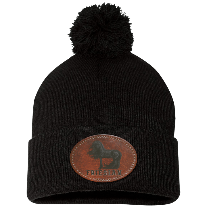 FRIESIAN ON LEATHER SP15 Pom Pom Knit Cap - Patch