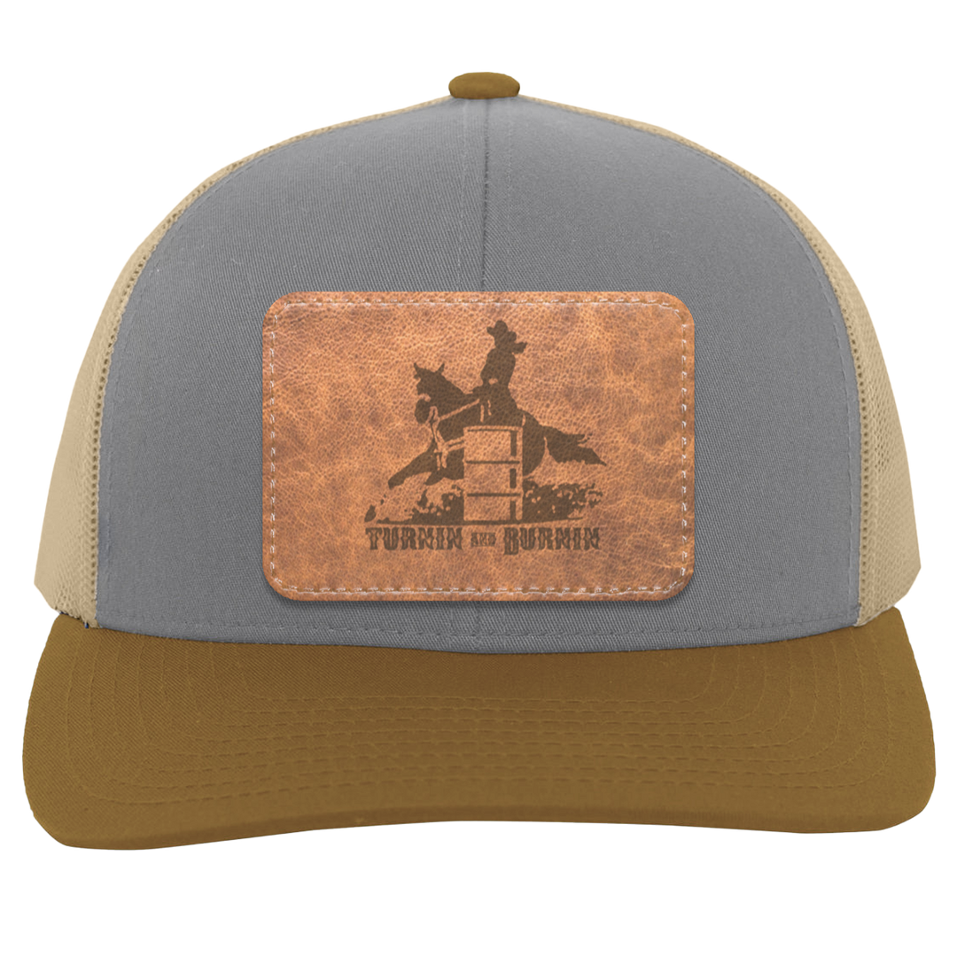 TURNIN AND BURNIN ON LEATHER 104C Trucker Snap Back - Patch