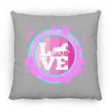 TWH PLEASURE BLEACH SPLATTER PINK TEAL ZP14 Small Square Pillow