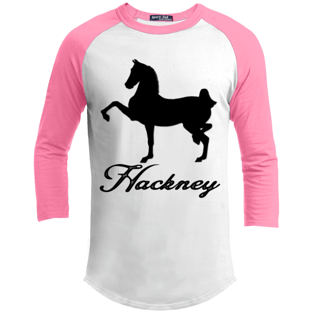 HACKNEY DESIGN 1 (black) 4HORSE YT200 Youth 3/4 Raglan Sleeve Shirt