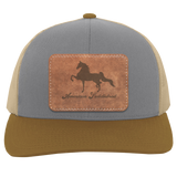 AMERICAN SADDLEBRED ON LEATHER 104C Trucker Snap Back - Patch