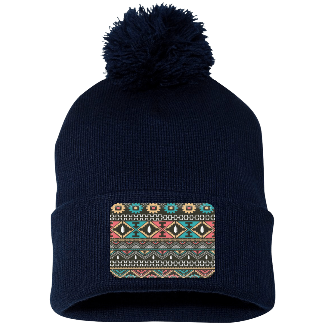 AZTEC 1 SP15 Pom Pom Knit Cap - Patch