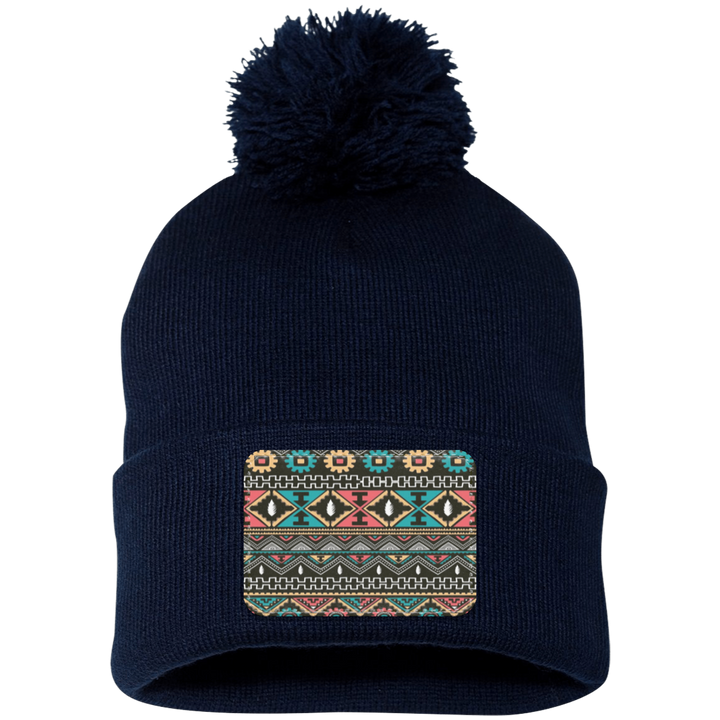 AZTEC 1 SP15 Pom Pom Knit Cap - Patch