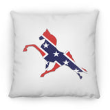 Rebel on the Rail Tennessee Walking Horse Performance ZP16 Medium Square Pillow