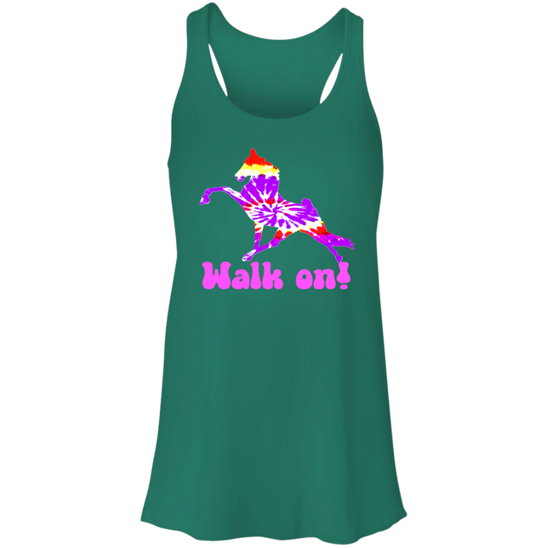 TIE DYE WALK ON B8800 Flowy Racerback Tank