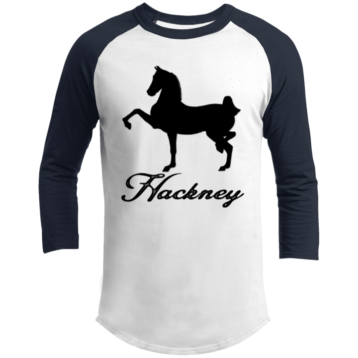 HACKNEY DESIGN 1 (black) 4HORSE T200 3/4 Raglan Sleeve Shirt