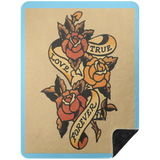 VINTAGE TAT 1 BSHL Premium Black Sherpa Blanket 60x80