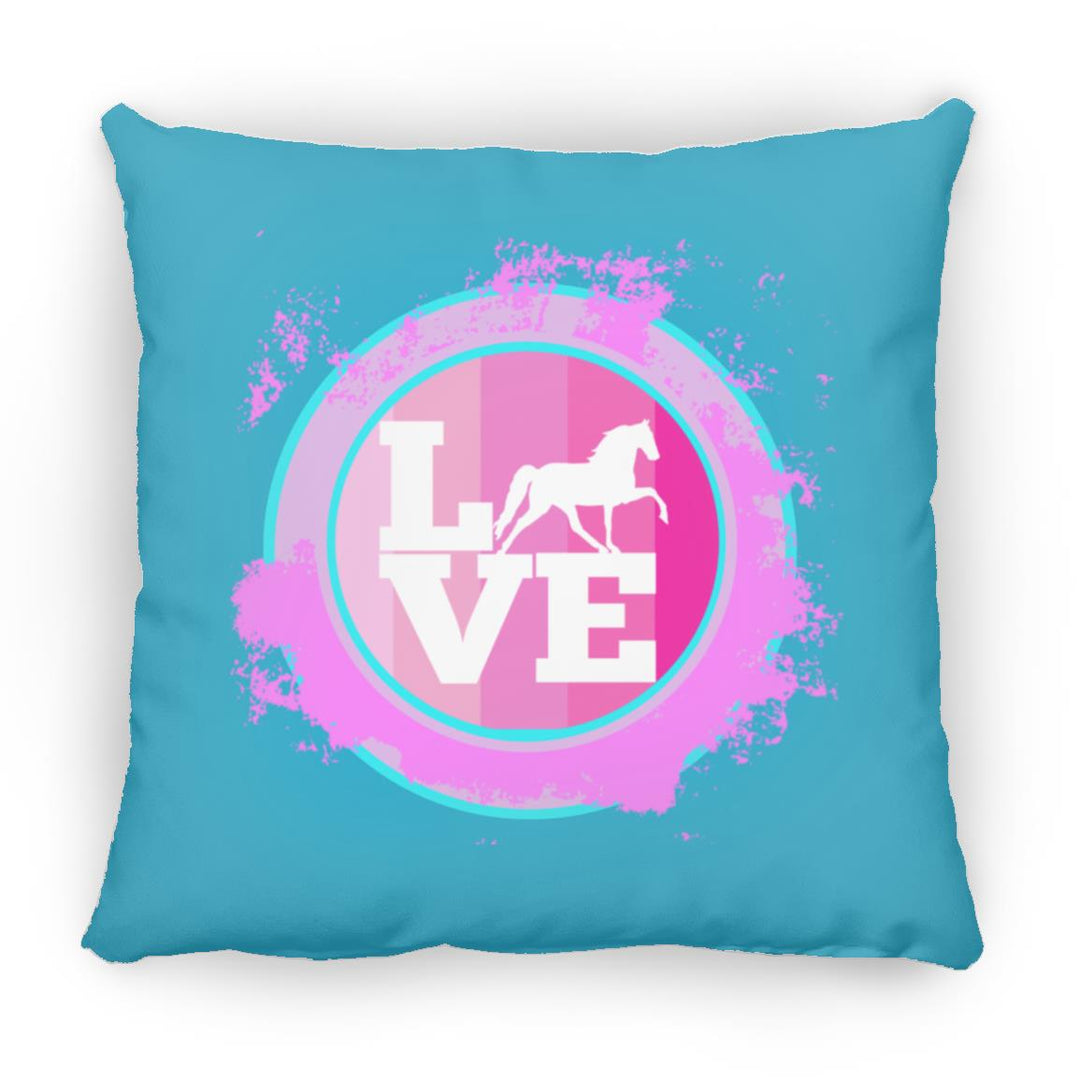 TWH PLEASURE BLEACH SPLATTER PINK TEAL ZP18 Large Square Pillow