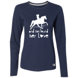 SHE FOUND HER LOVE (TWH pleasure) white art 64LTTX Ladies’ Essential Dri-Power Long Sleeve Tee