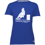 BARREL RACING STYLE 1 (WHITE) 4HORSE 64STTX Ladies’ Essential Dri-Power Tee